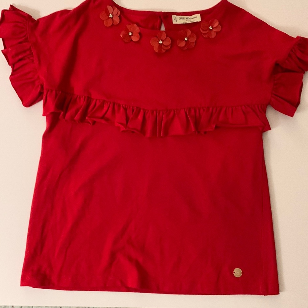 Pili Carrera Red Blouse - Size 12